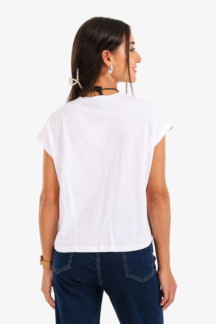 Carina Basic Cotton T-Shirt - Image 4